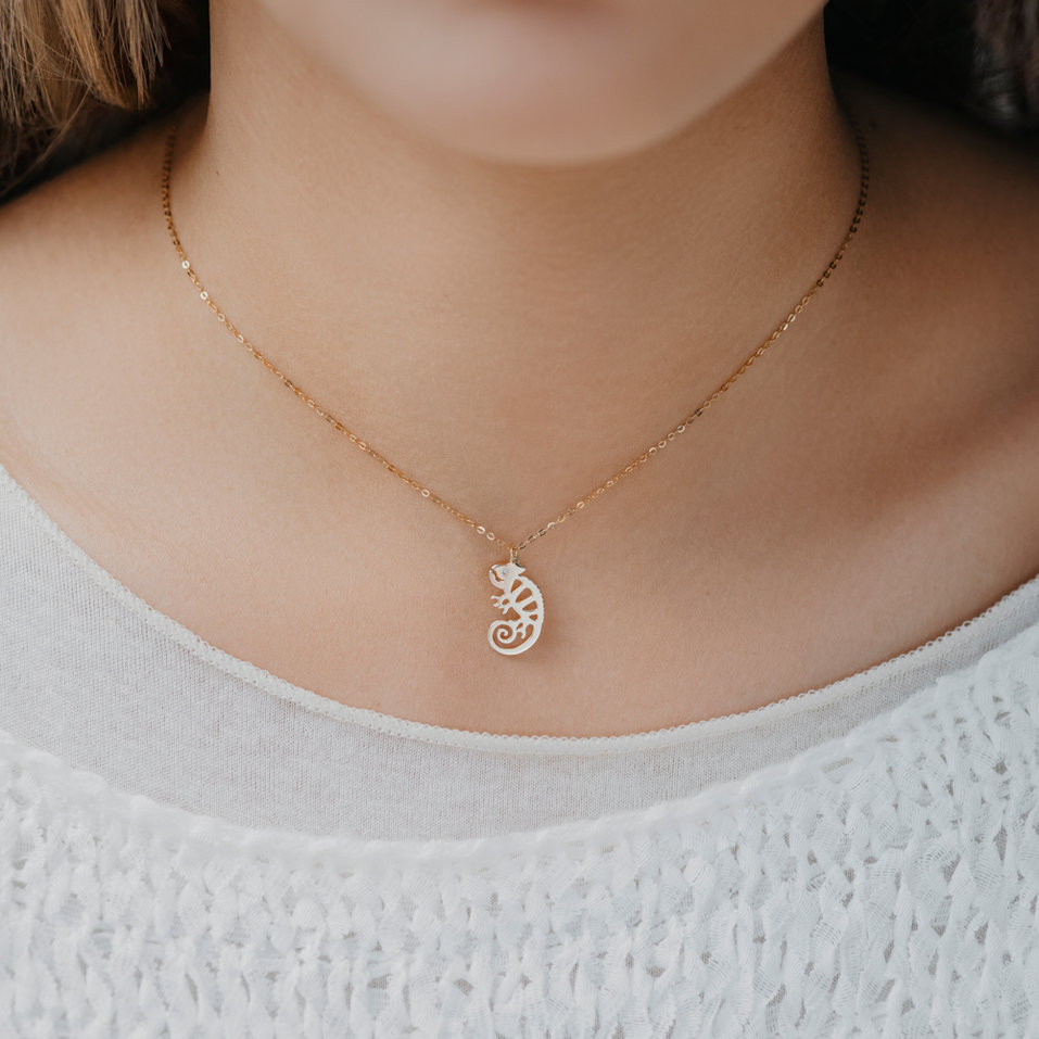 Náhrdelník s diamantom Chameleon