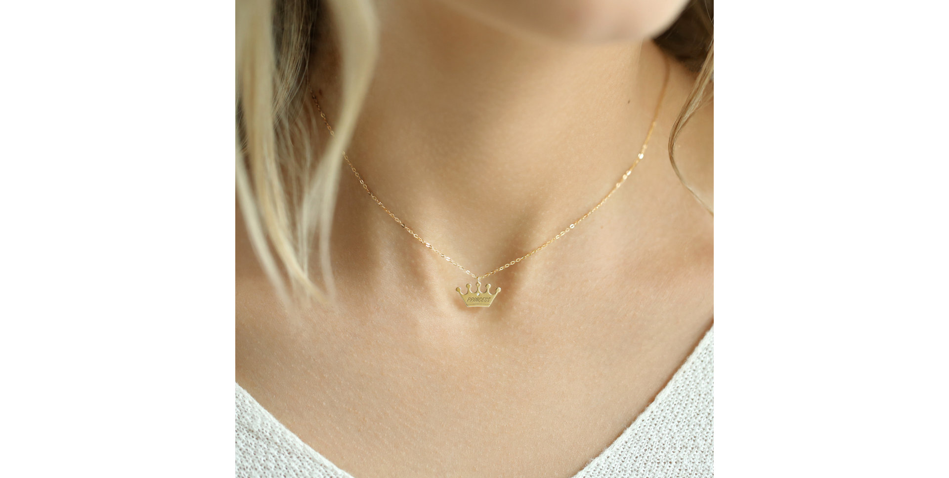 Náhrdelník s diamantom Princess