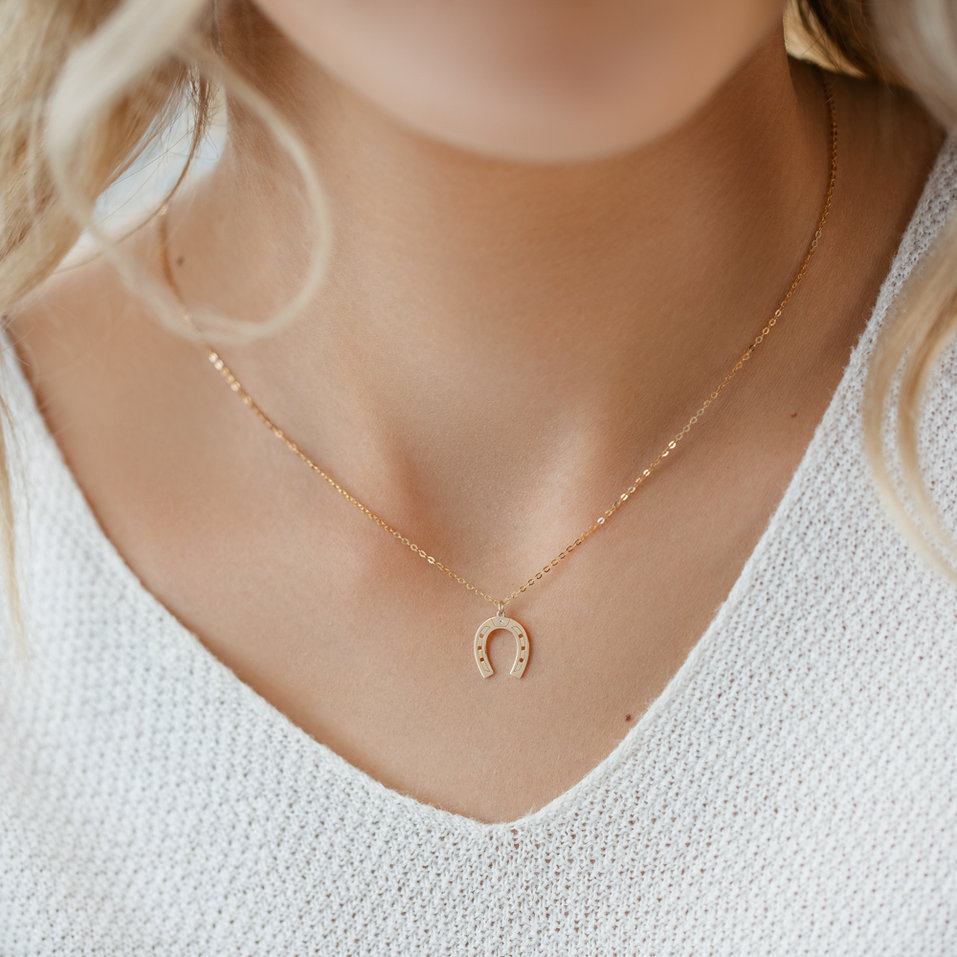 Náhrdelník s diamantom Horseshoe