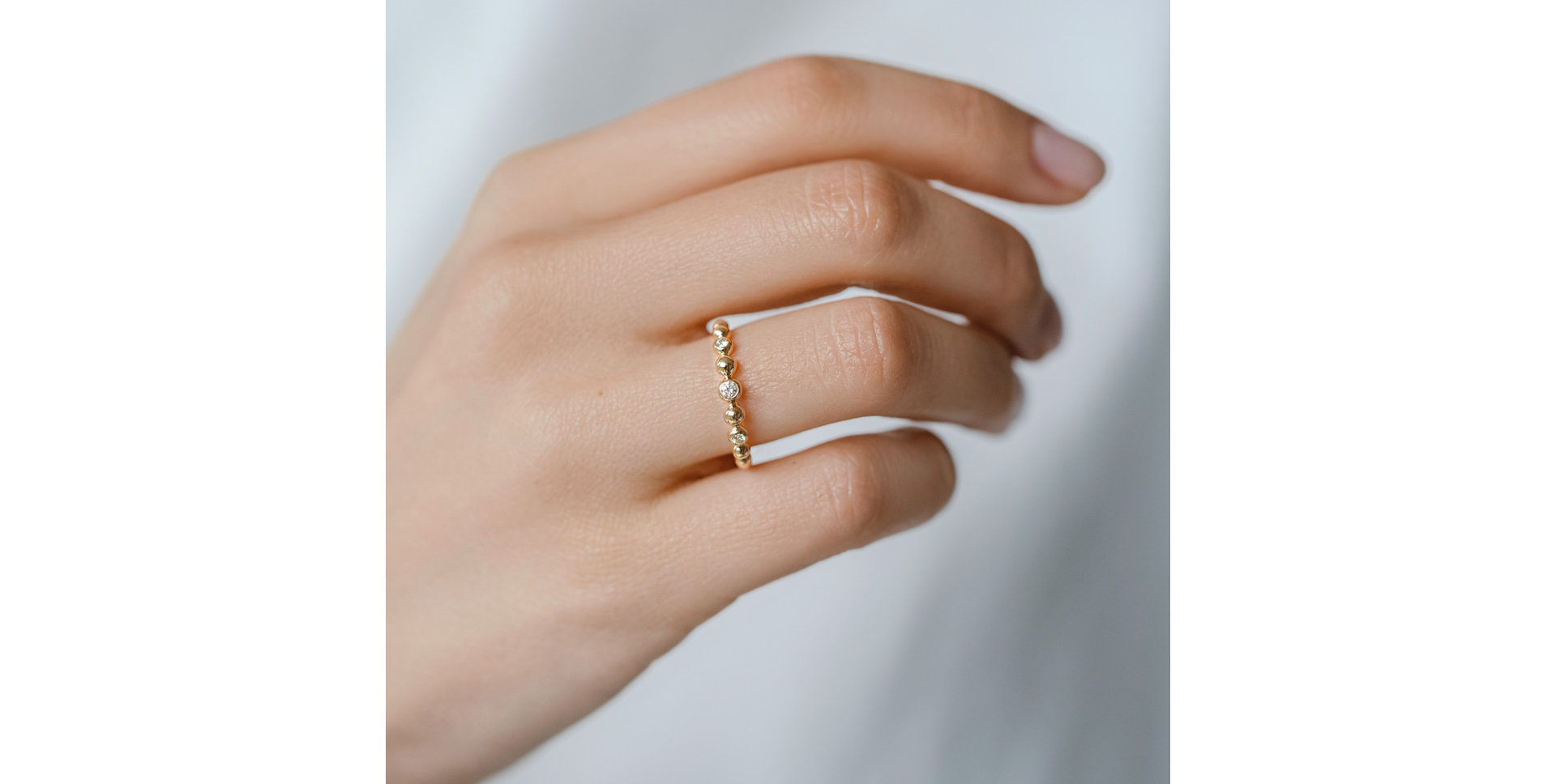 Prsteň s diamantmi Shiny Dots