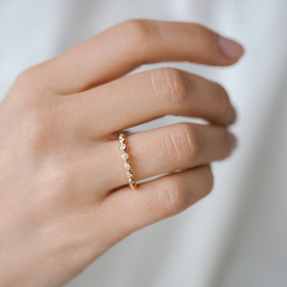 Prsteň s diamantmi Shiny Dots