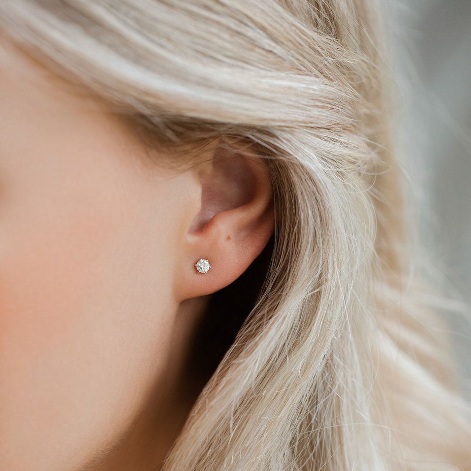 Náušnice s diamantom Essential Sparks