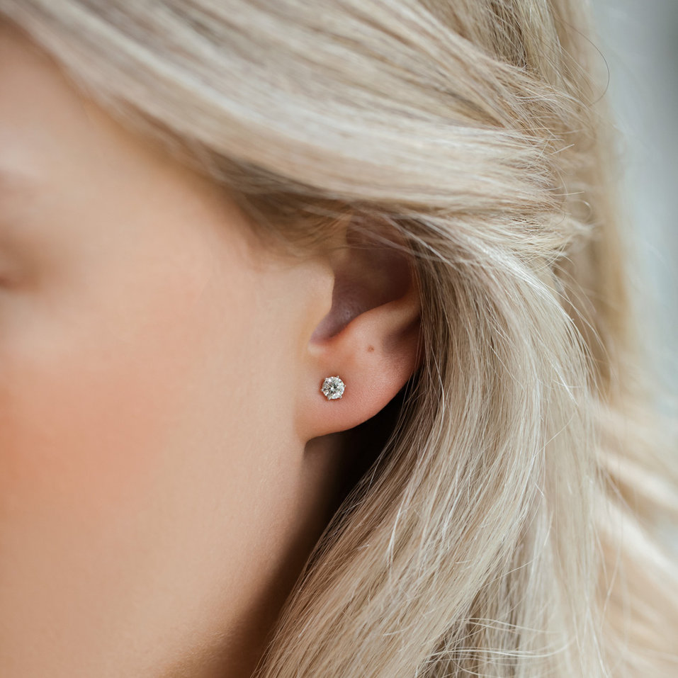 Náušnice s diamantom Essential Sparks