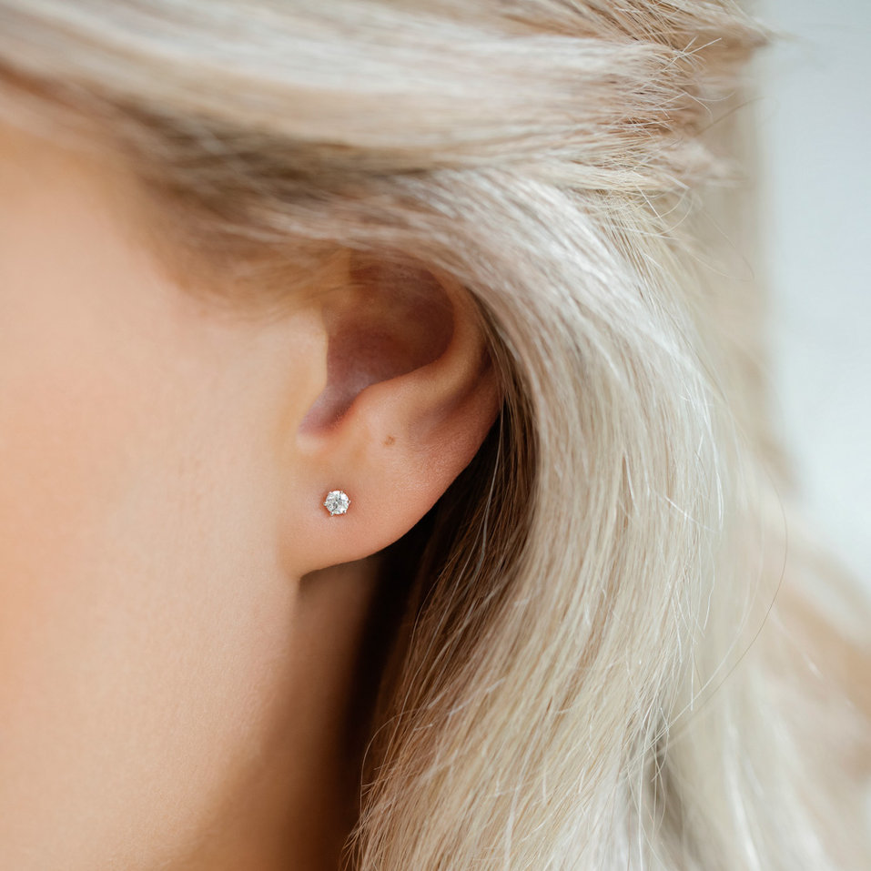 Náušnice s diamantom Essential Sparks