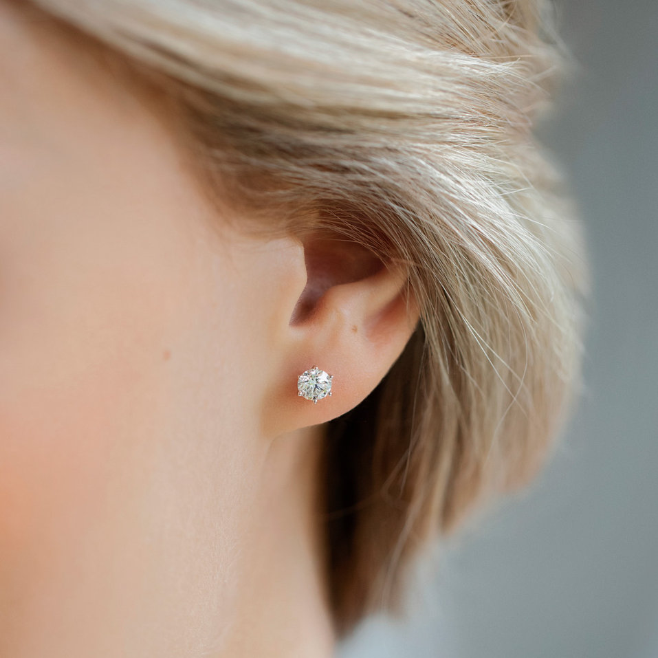 Náušnice s diamantom Essential Sparks