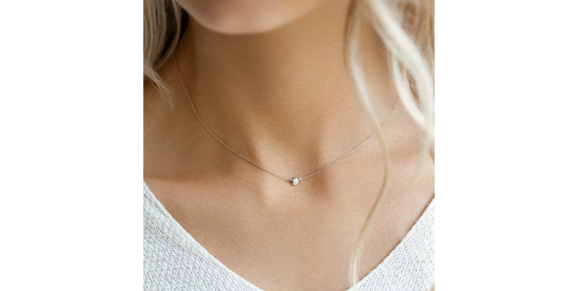 Náhrdelník s diamantom Sparkling Drop