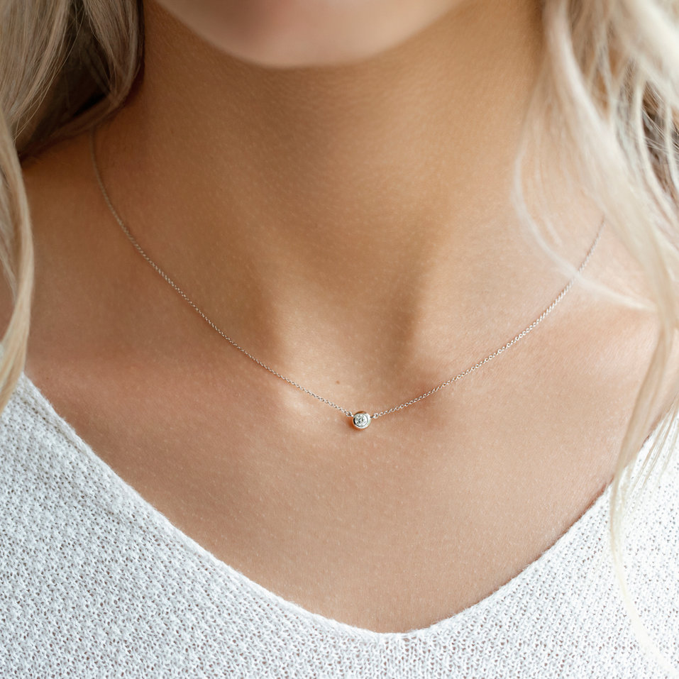 Náhrdelník s diamantom Sparkling Drop