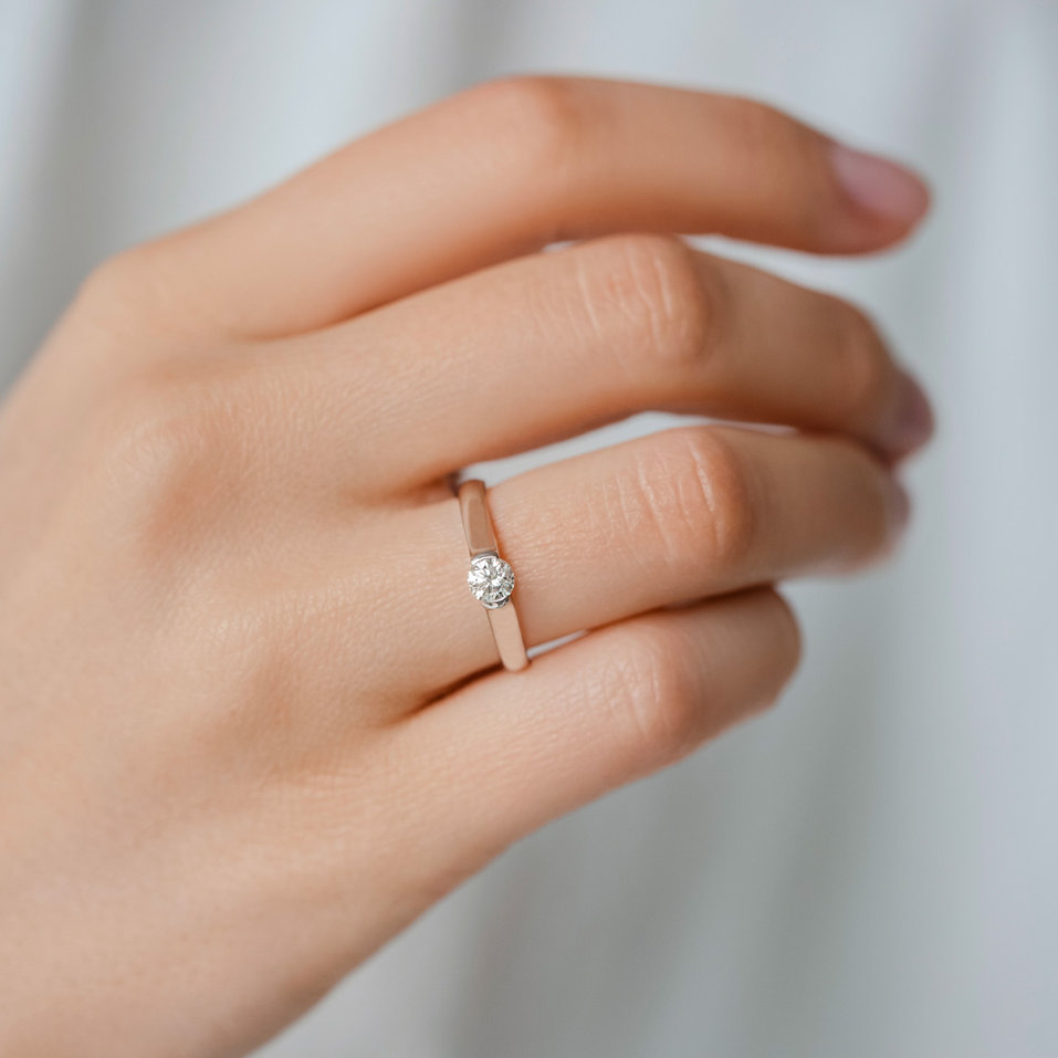 Prsteň s diamantom Brilliant Love