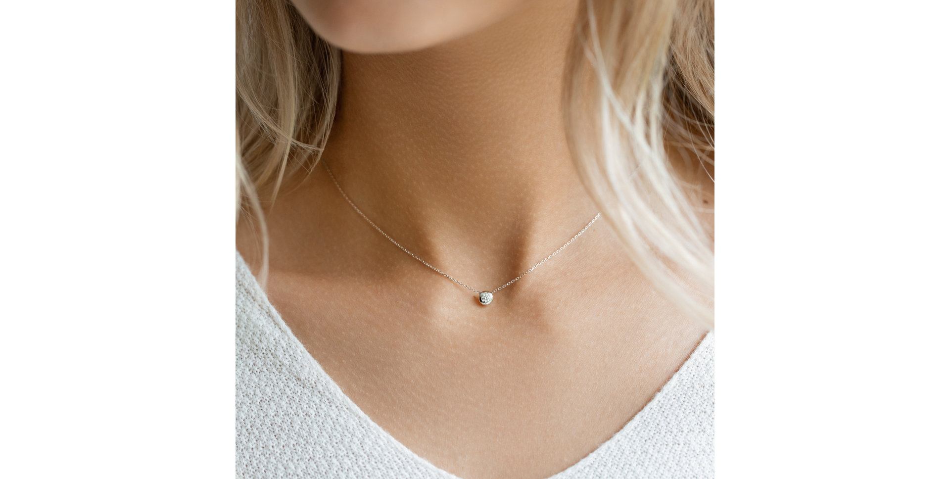 Náhrdelník s diamantom Sparkling Dots