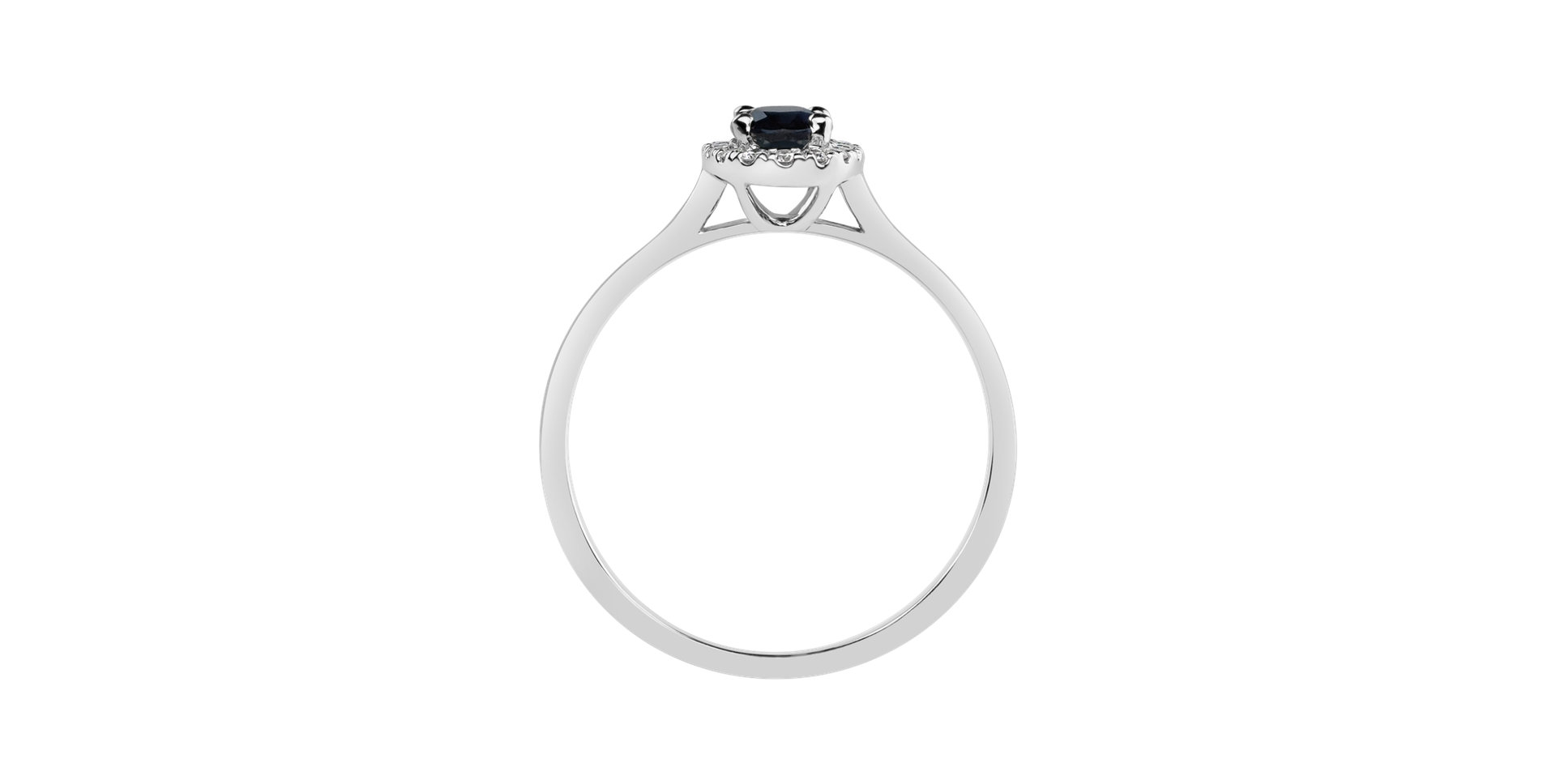 Prsteň s diamantmi a zafírom Princess