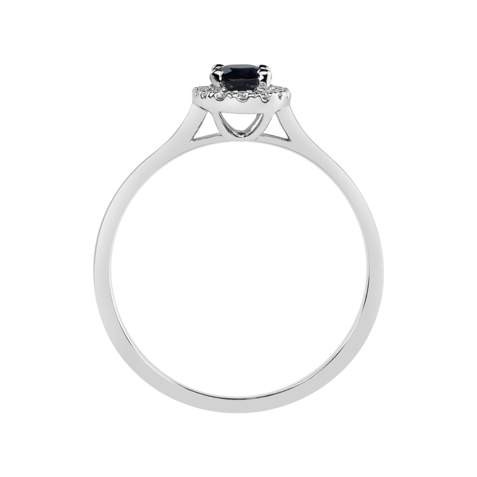 Prsteň s diamantmi a zafírom Princess