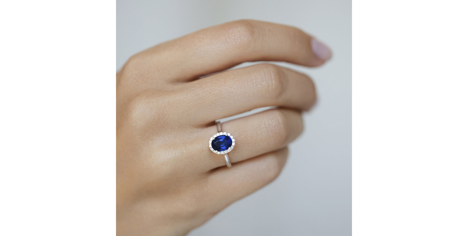 Prsteň s diamantmi a zafírom Princess