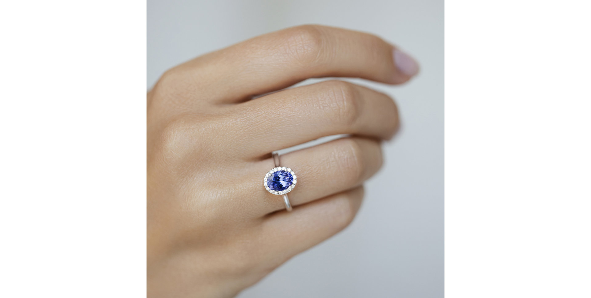 Prsteň s diamantmi a tanzanitom Princess