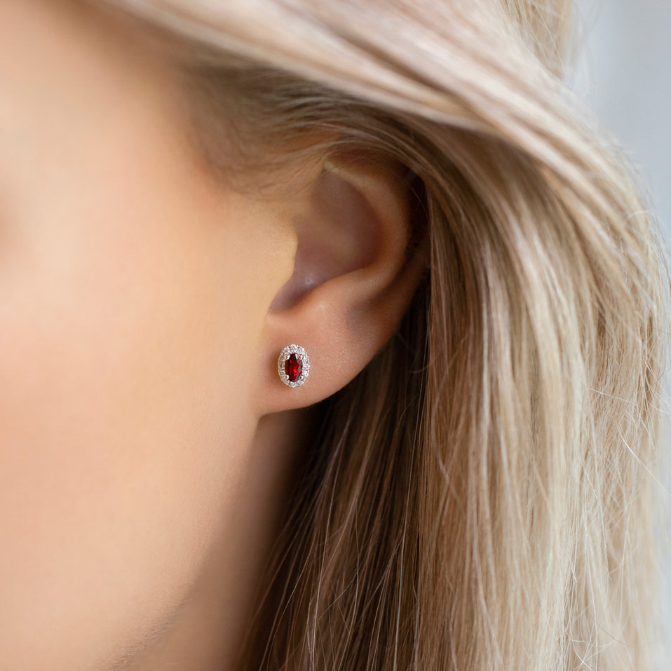 Náušnice s diamantmi a smaragdom Princess