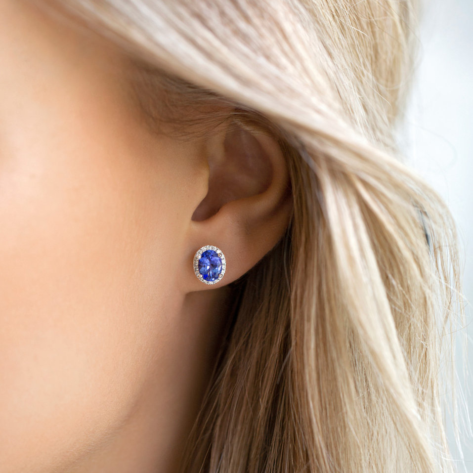 Náušnice so smaragdom a diamantmi Princess