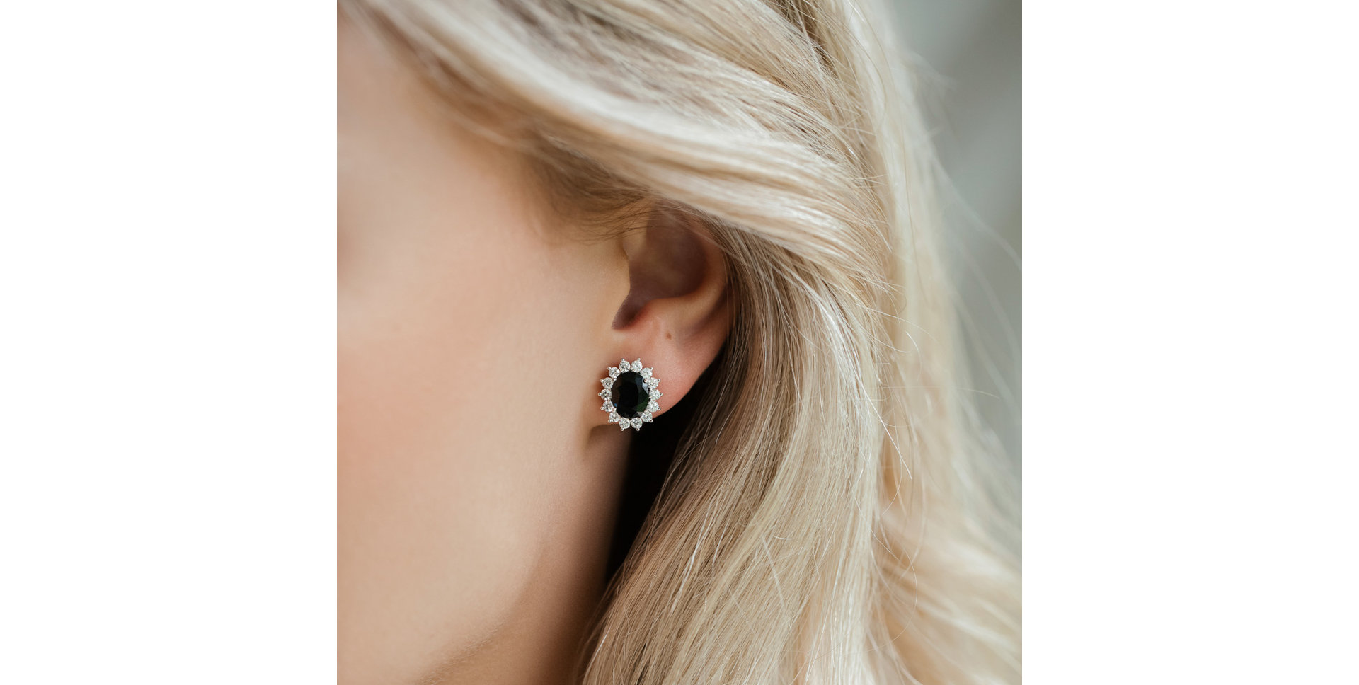 Náušnice s diamantmi a tanzanitom Princess