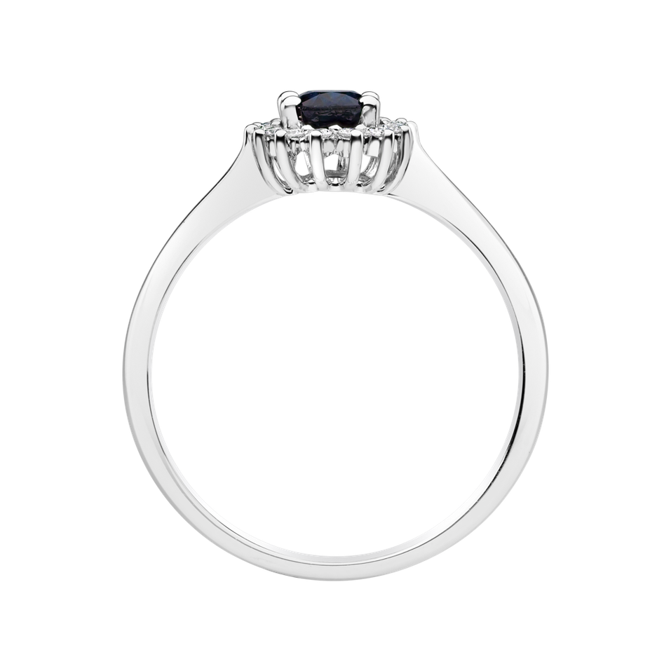Prsteň s diamantmi a zafírom Princess