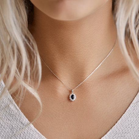 Prívesok s diamantmi a smaragdom Princess