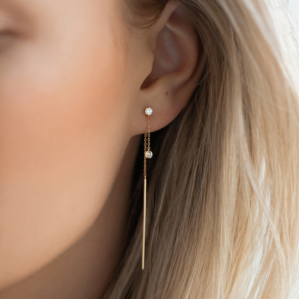 Náušnice s diamantmi Simplicity