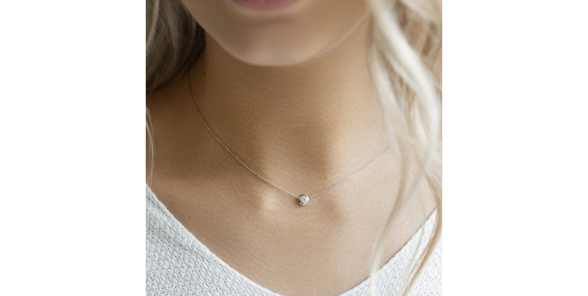 Náhrdelník s diamantom Sparkling Dots