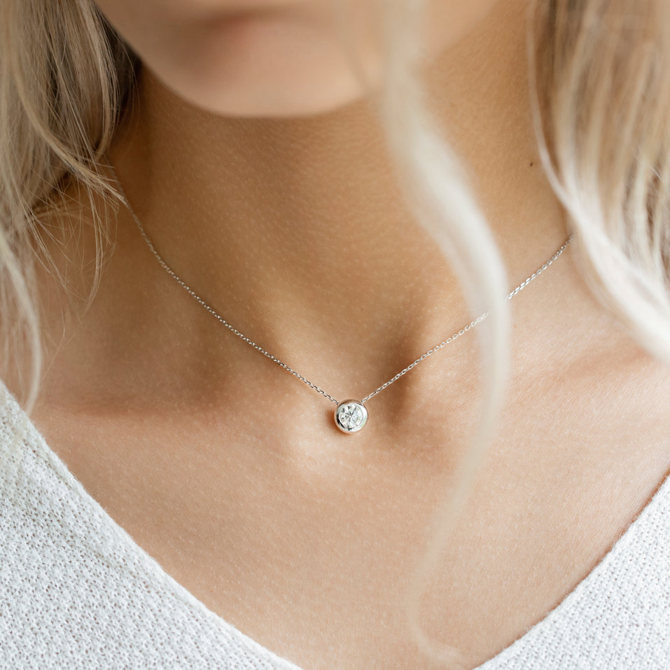 Náhrdelník s diamantom Sparkling Dots