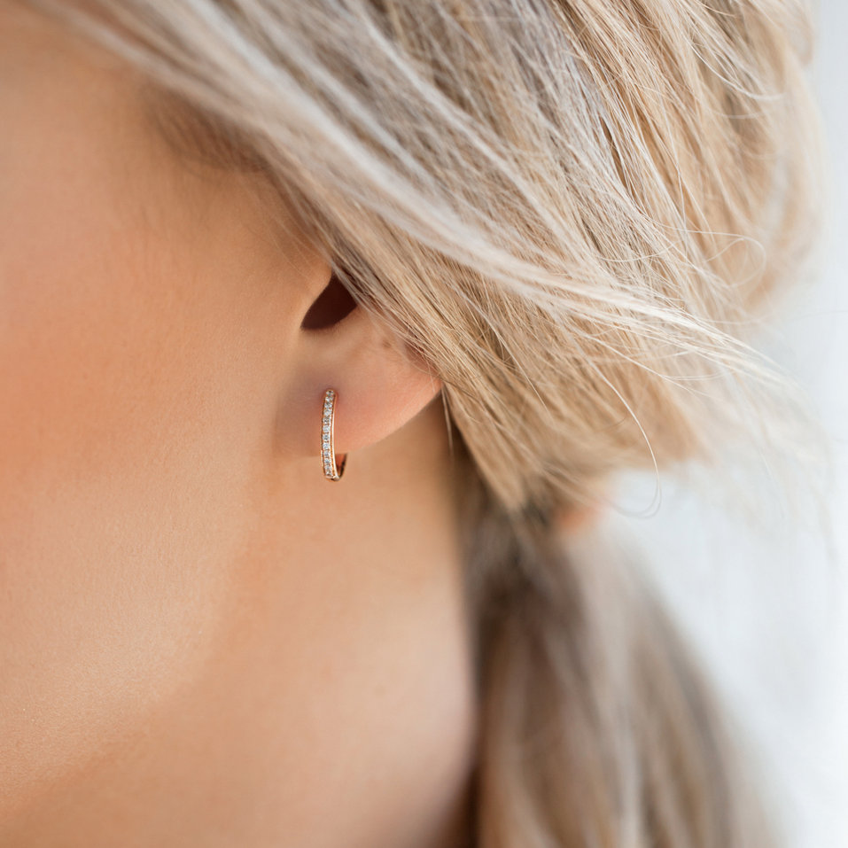 Náušnice s diamantmi Shiny Moon