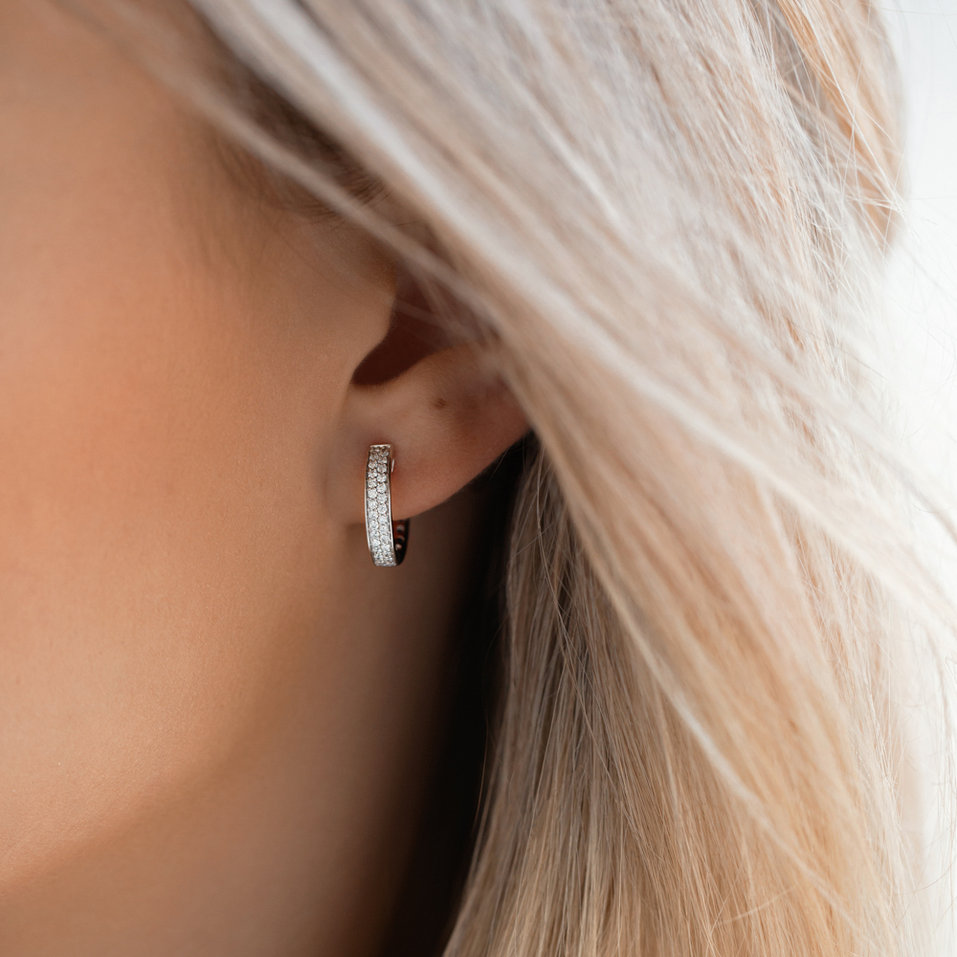 Náušnice s diamantmi Shiny Midnight