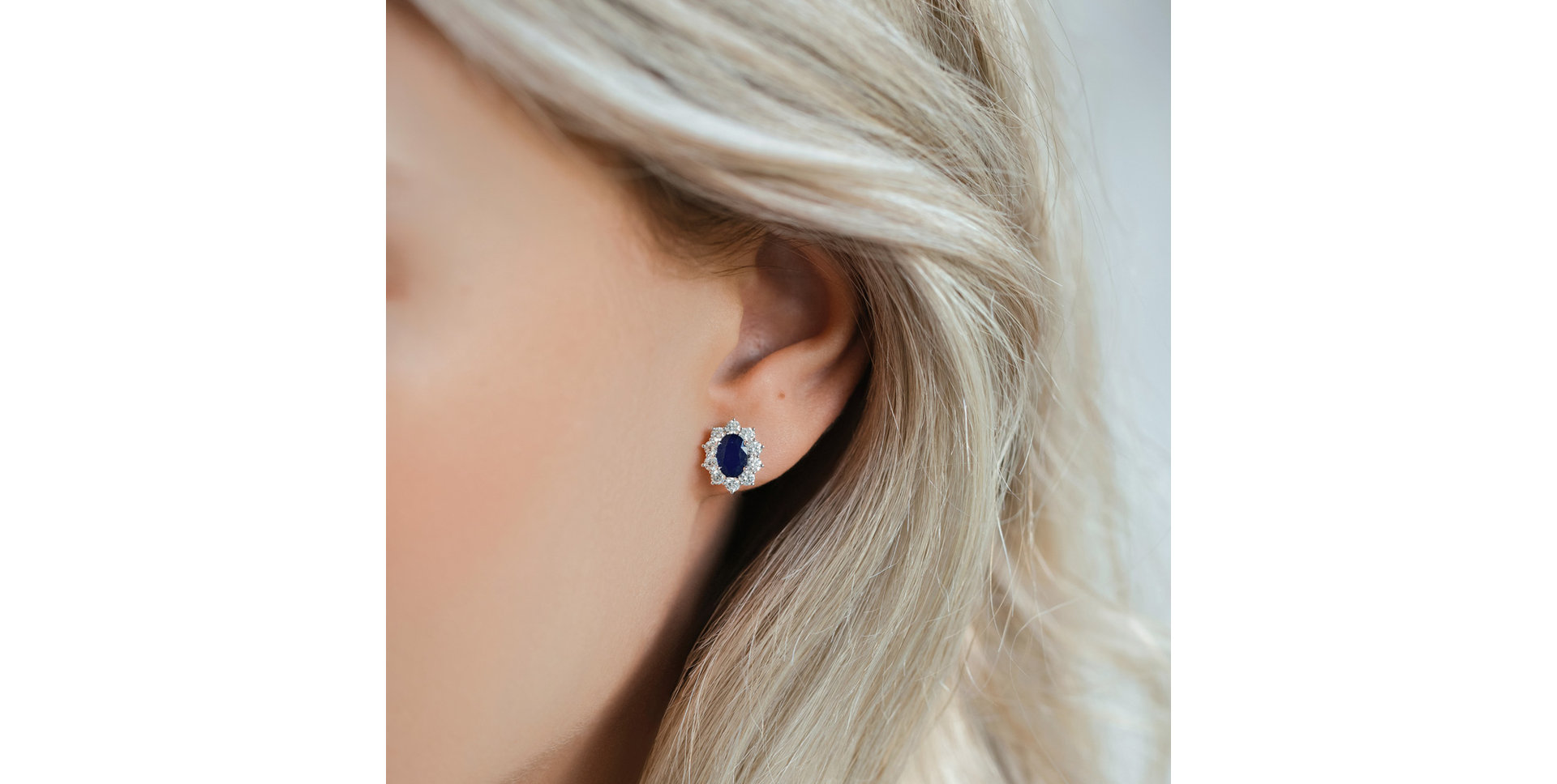 Náušnice s diamantmi a tanzanitom Princess