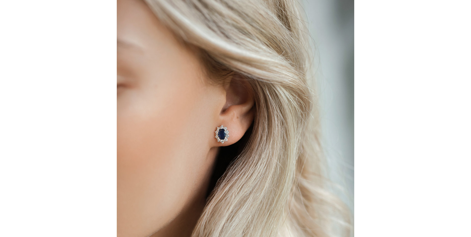 Náušnice s diamantmi a rubínom Princess