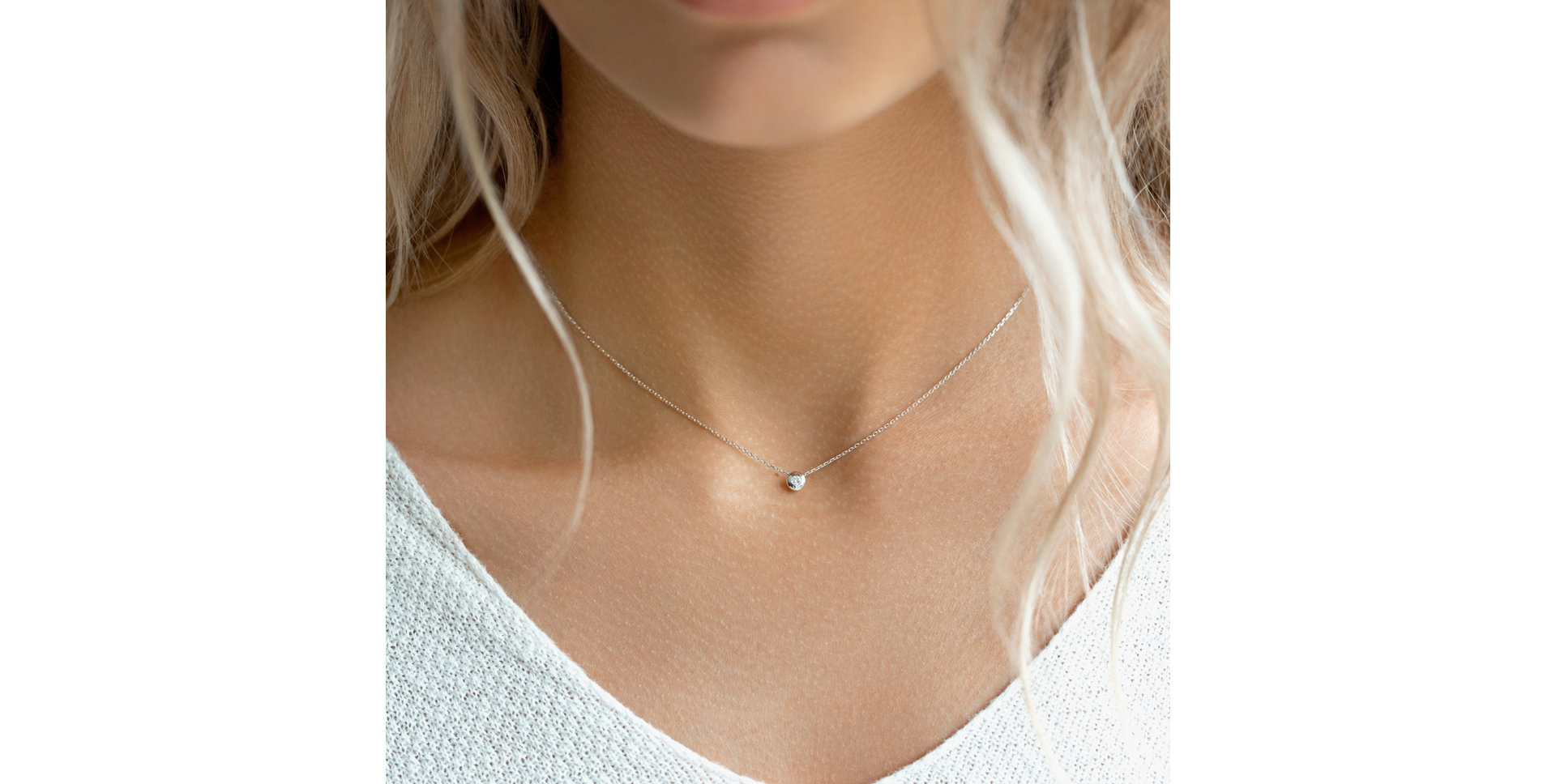 Náhrdelník s diamantom Sparkling Dots