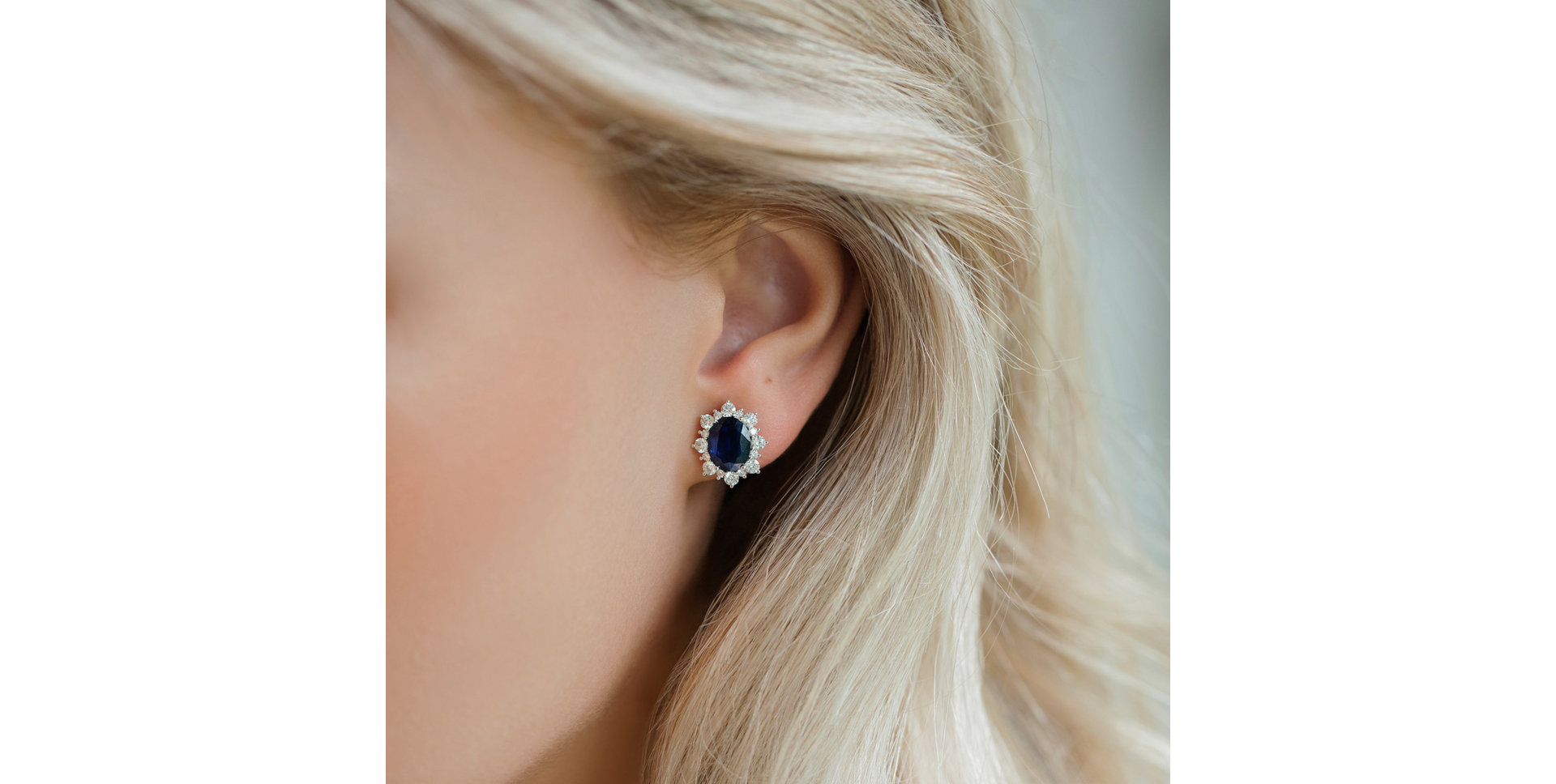 Náušnice s diamantmi a tanzanitom Princess