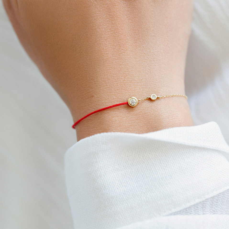 Diamantový náramok so šnúrkou Effect Dots