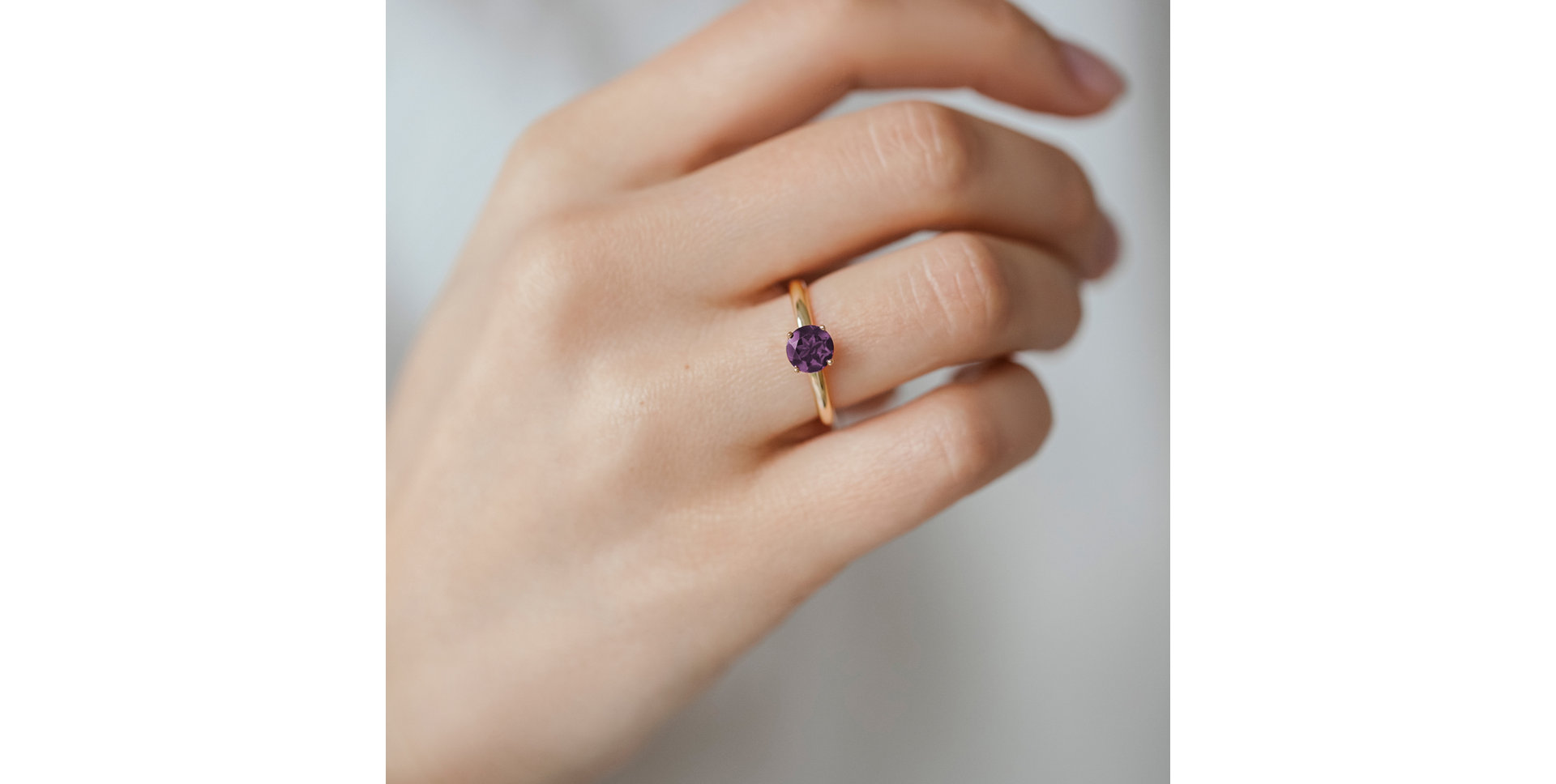 Prsteň s ametystom brazil Bonbon