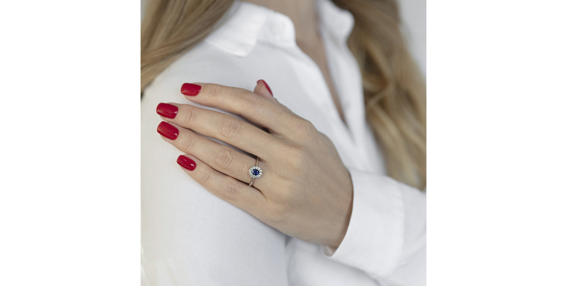 Prsteň s zafírom a diamantmi Sapphire Destiny