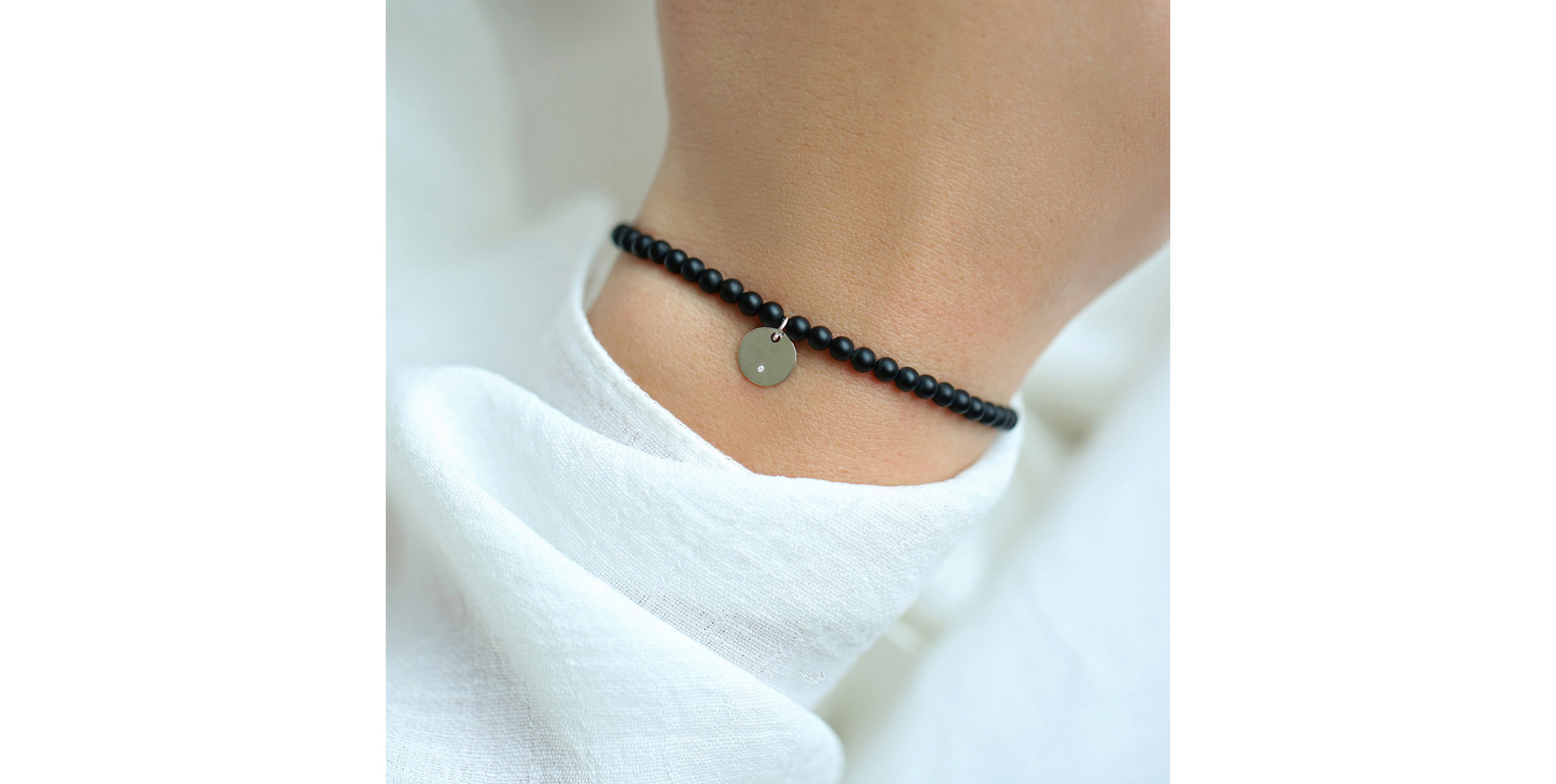 Diamantový náramok s achátmi Dark Touch