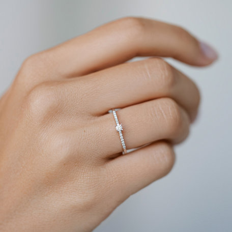 Prsteň s diamantmi Gem Simplicity