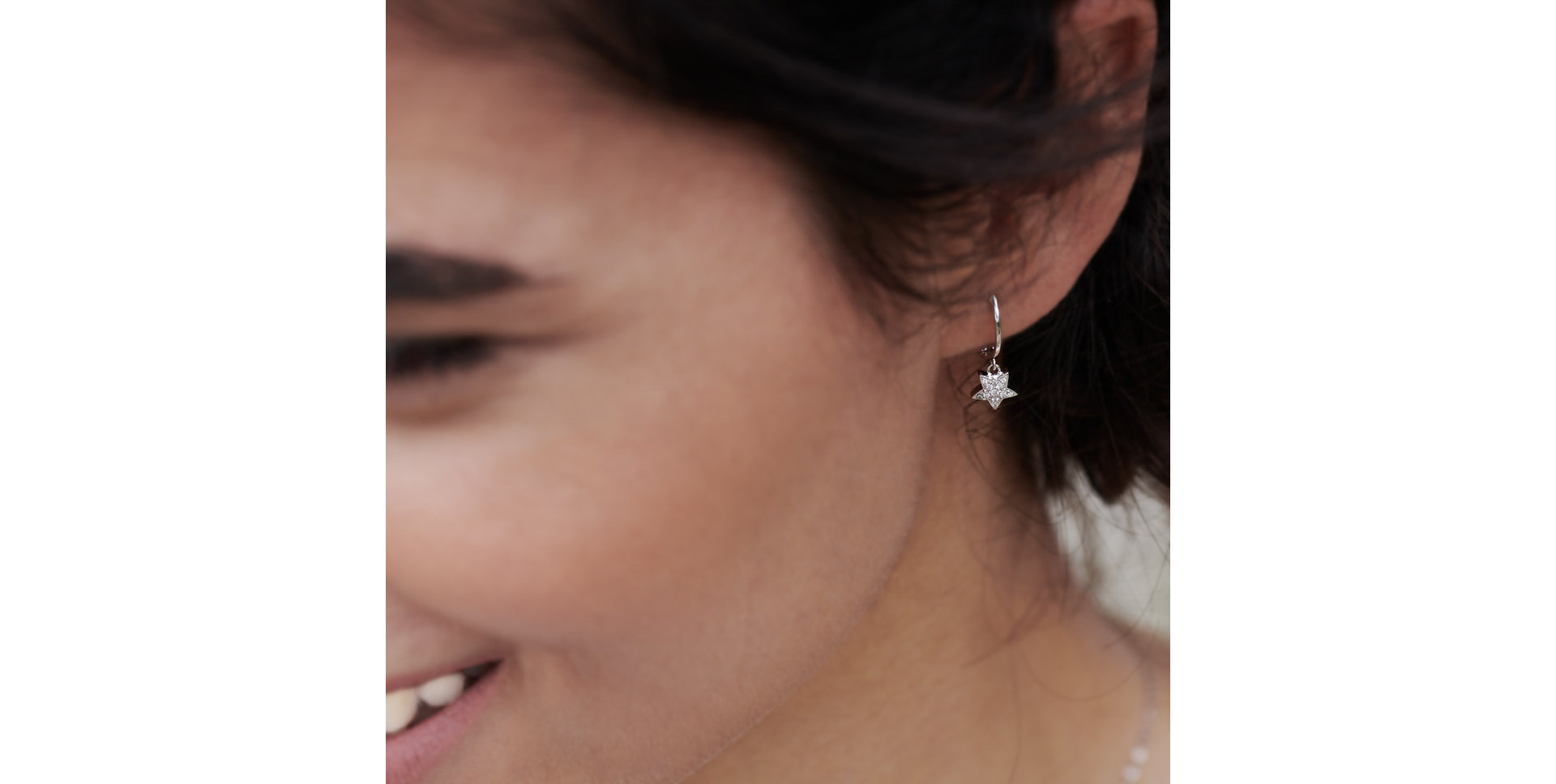 Náušnice s hnedými diamantmi Amazing Night