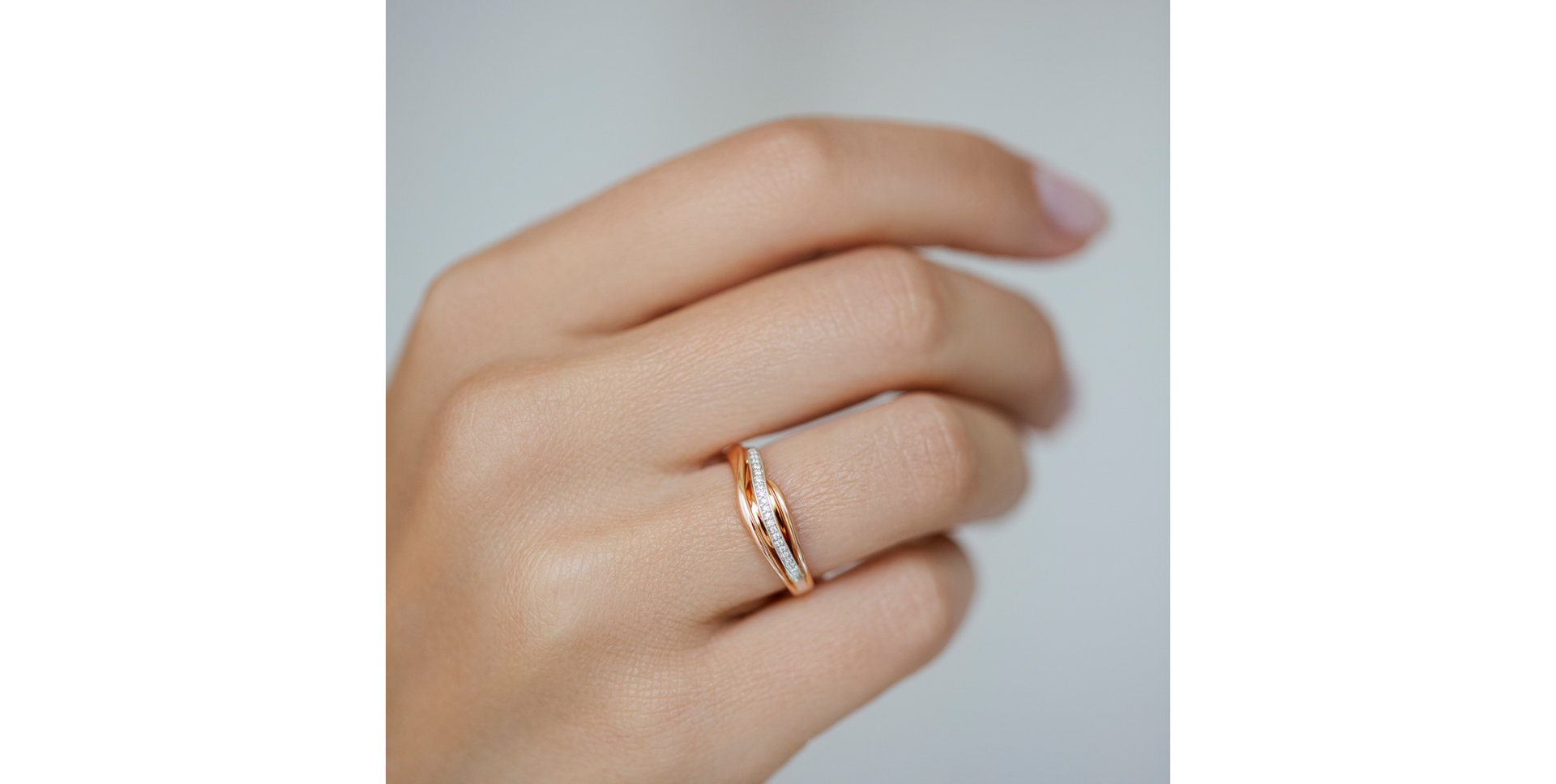 Prsteň s diamantmi Elegant Line