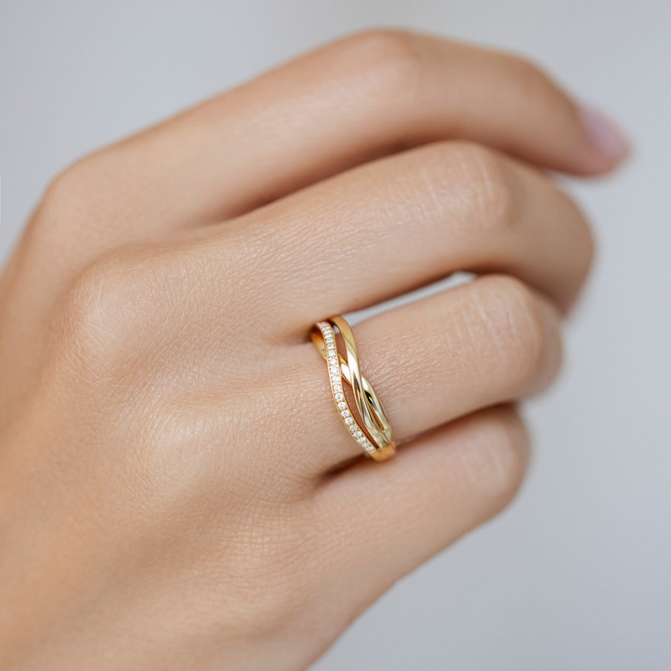 Prsteň s diamantmi Royal Rhythm