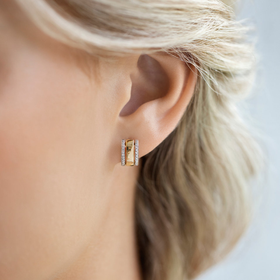 Náušnice s diamantmi Amazing Symetry