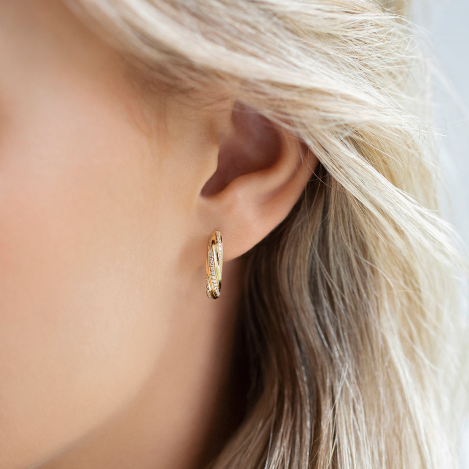 Náušnice s diamantmi Joyful Energy