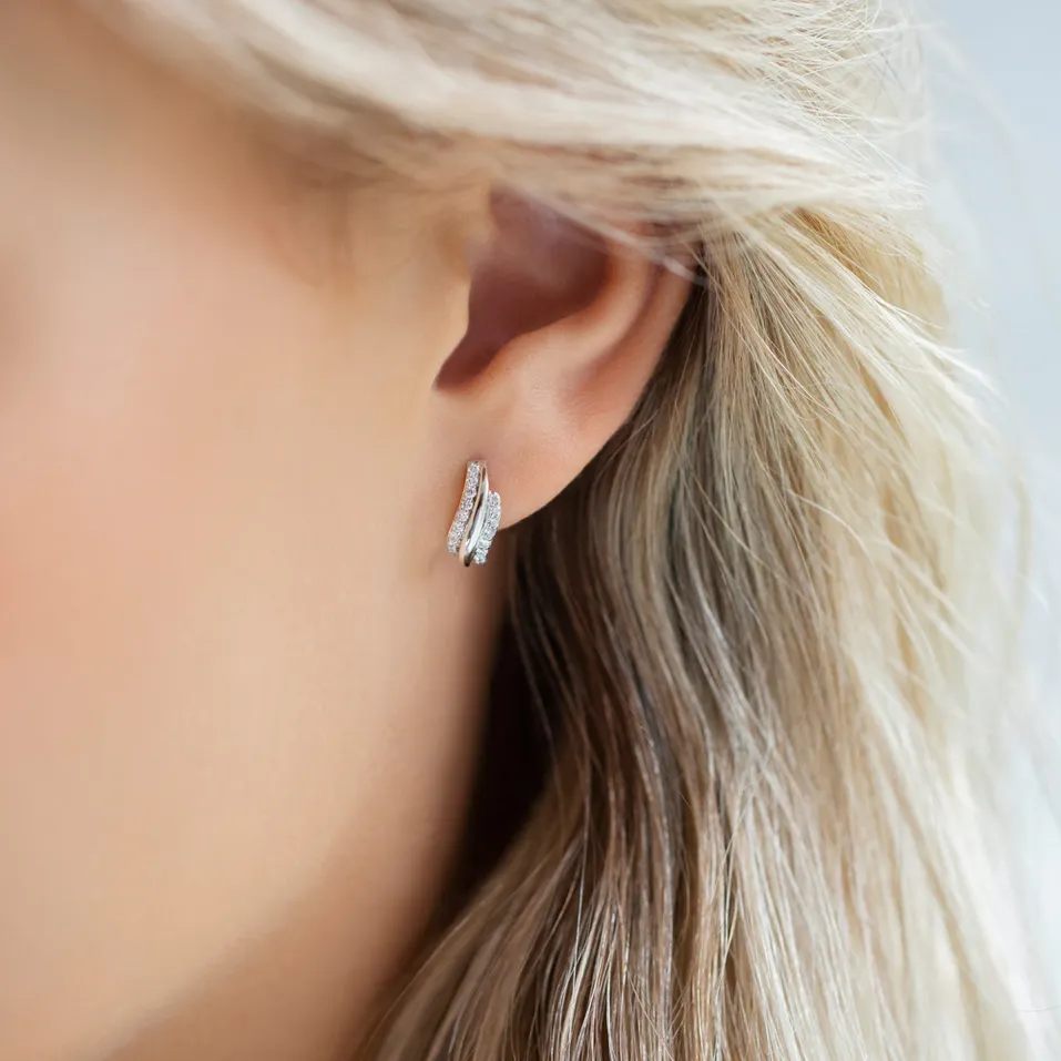 Náušnice s diamantmi Sparkling Sea