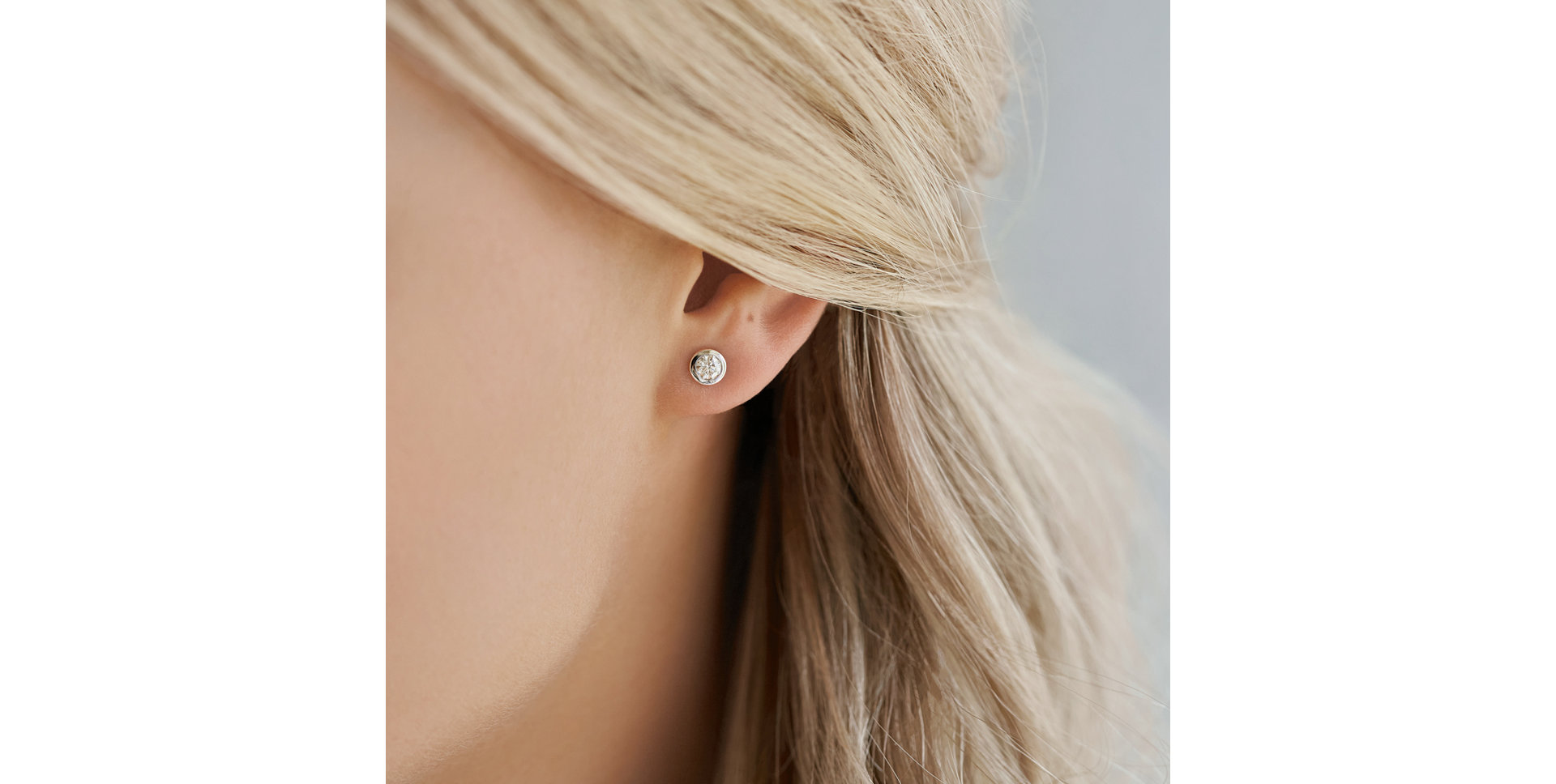 Náušnice s diamantom Shiny Dots