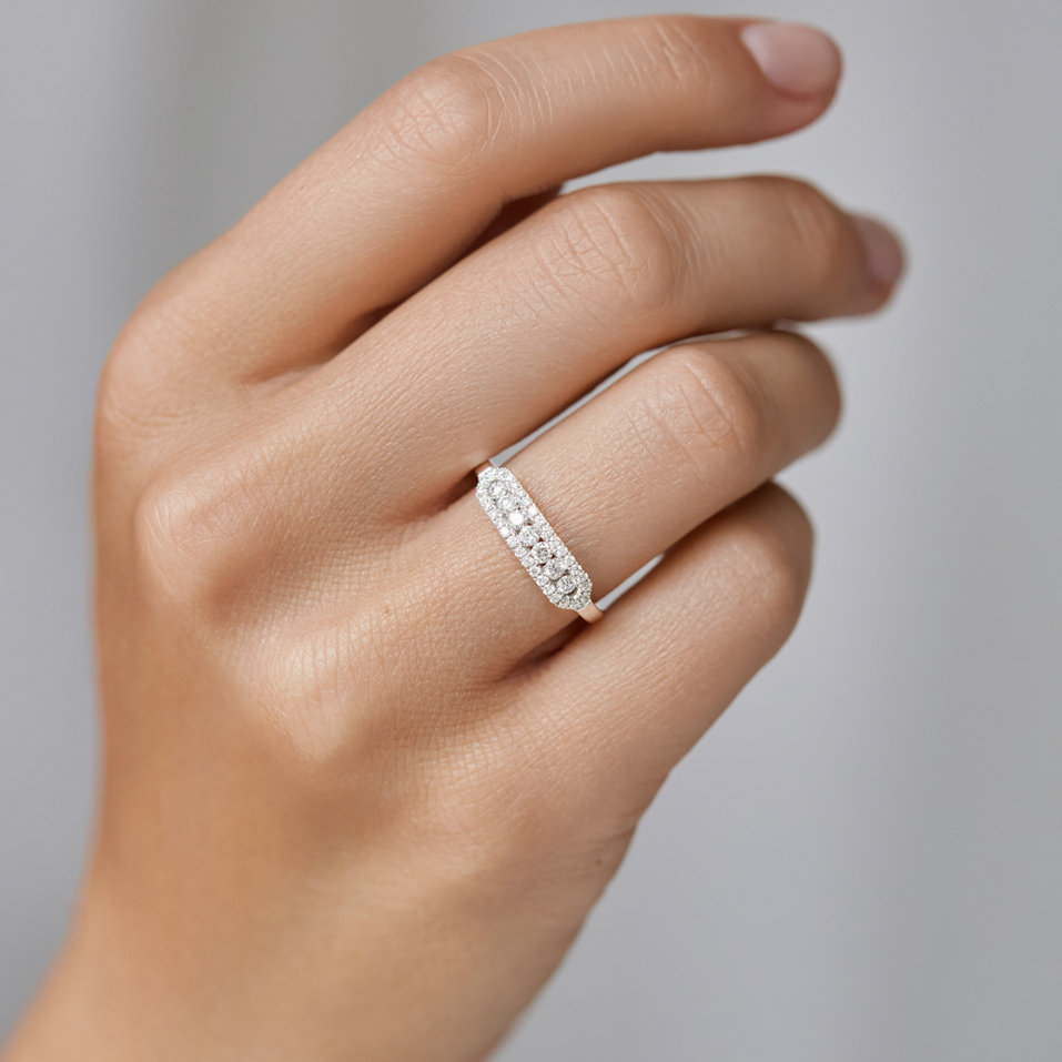 Prsteň s diamantmi a rubíny Bright Life