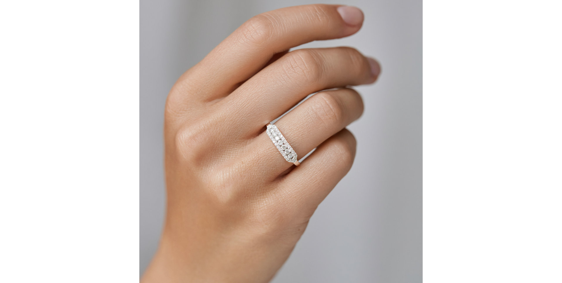 Prsteň s čiernymi diamantmi Bright Life