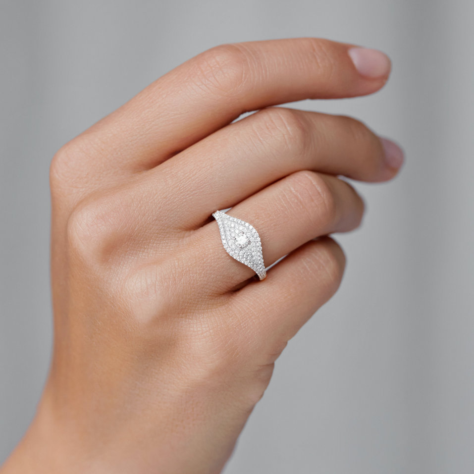 Prsteň s čiernymi diamantmi Bright Vision