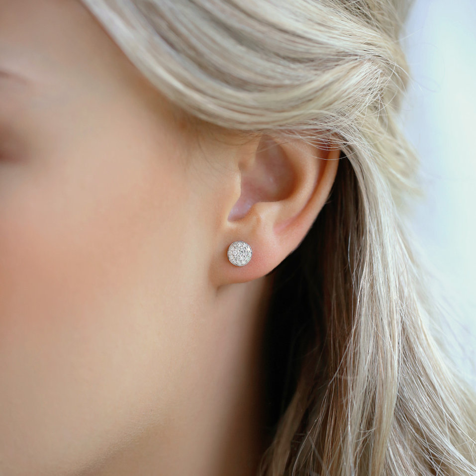 Náušnice s diamantmi Festive Mosaic