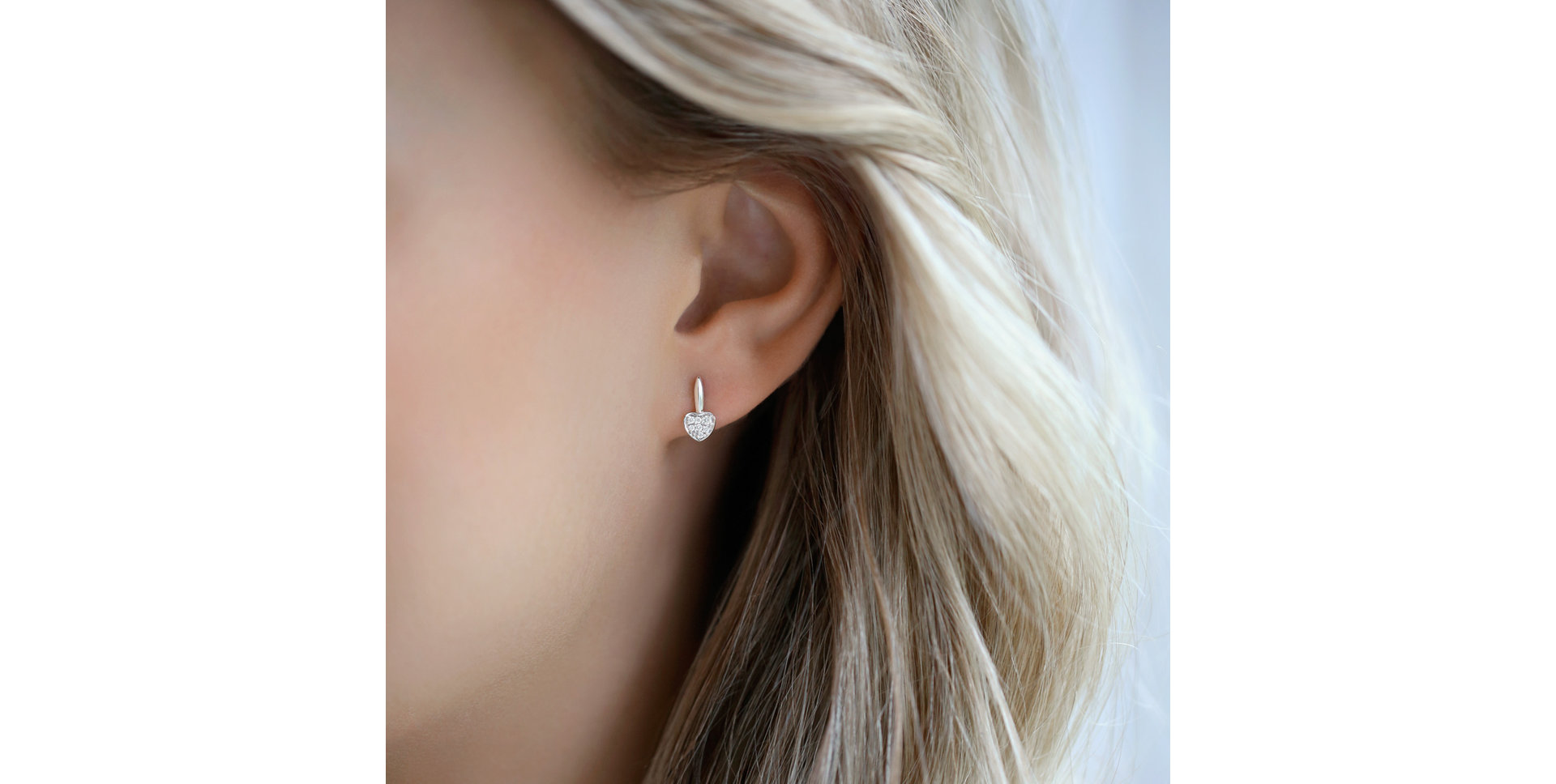 Náušnice s diamantmi Love Ray