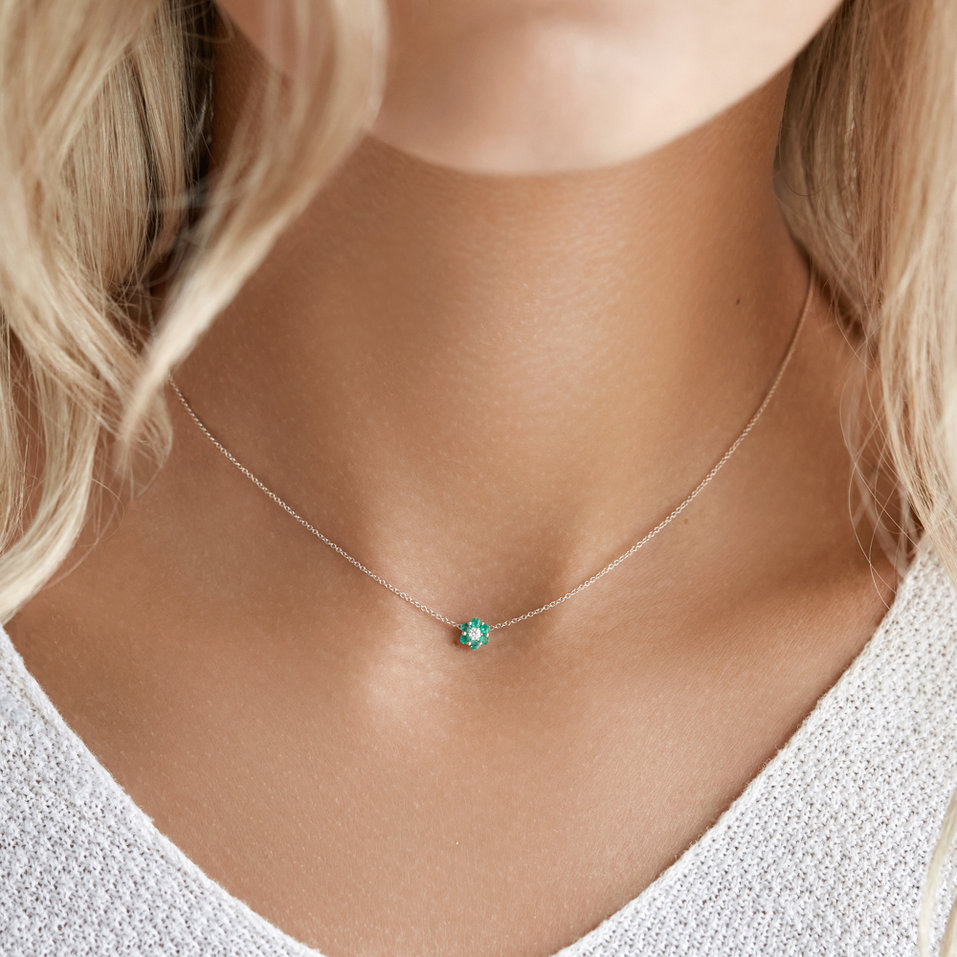 Náhrdelník s diamantom a rubínmi Shiny Constellation