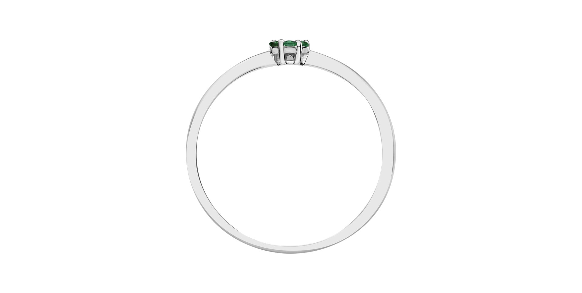 Prsteň s diamantom a smaragdmi Shiny Constellation